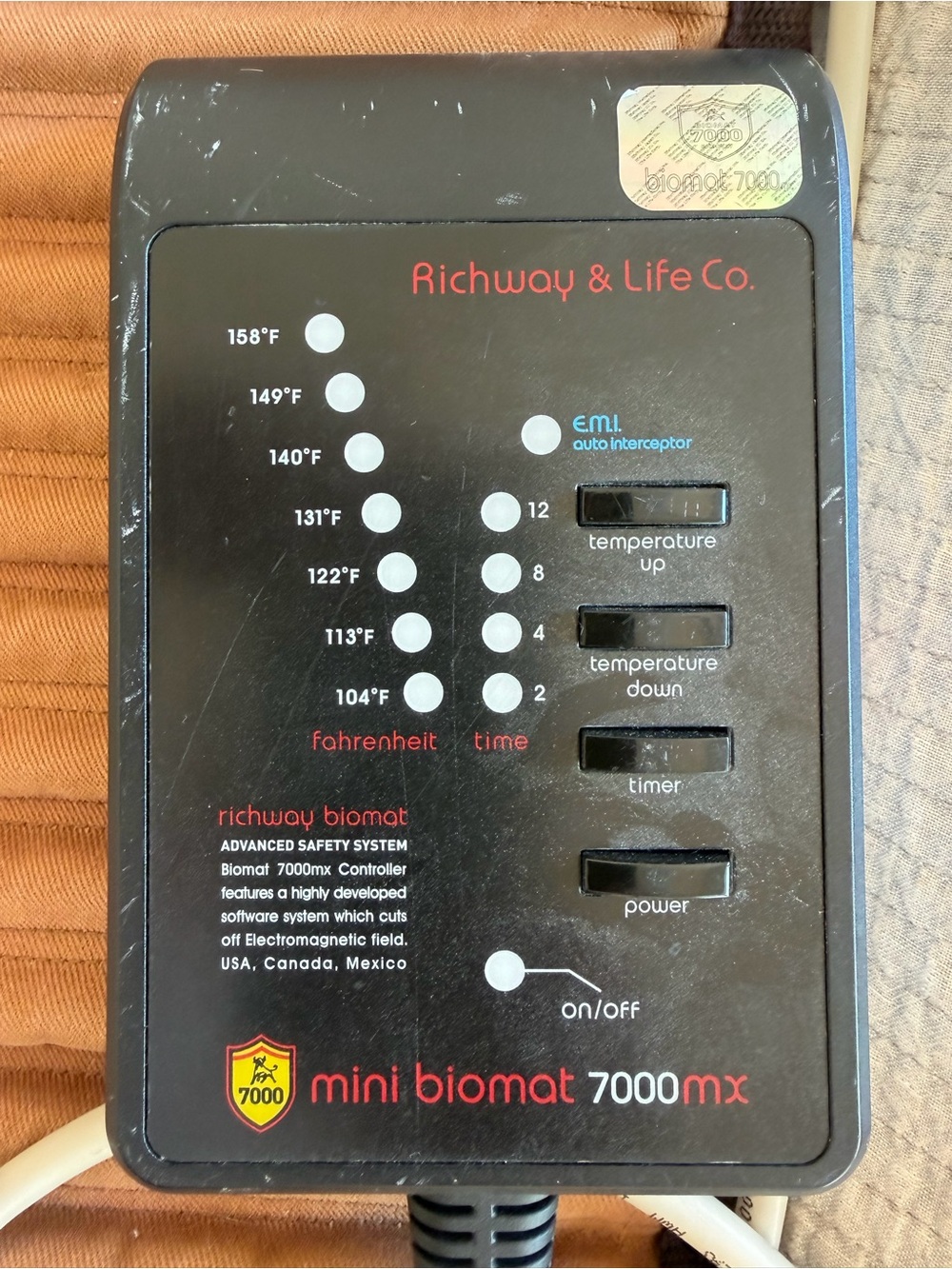 Richway Mini BioMat® 7000 MX 32"x19" plus Cover & Controller - Picture 9 of 9